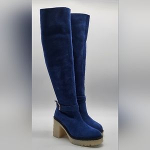 1035- Free People Rinsed Navy Women's Boots Size 7 NWT
